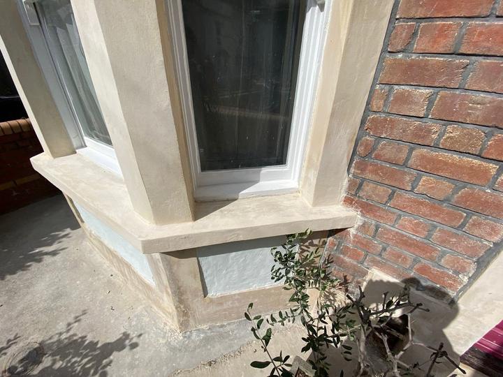 New stone window surround and sill